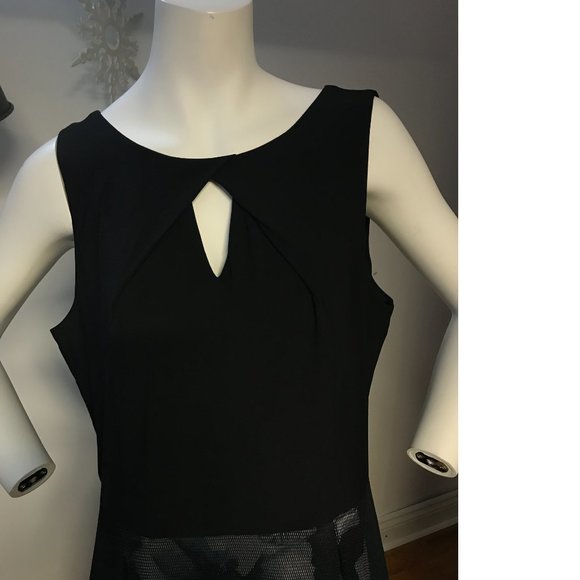 NWT PLUS SIZE Wedding Boutique LE CHATEAU Bridesmaid Floral Mesh Asymmetrical - Picture 5 of 9